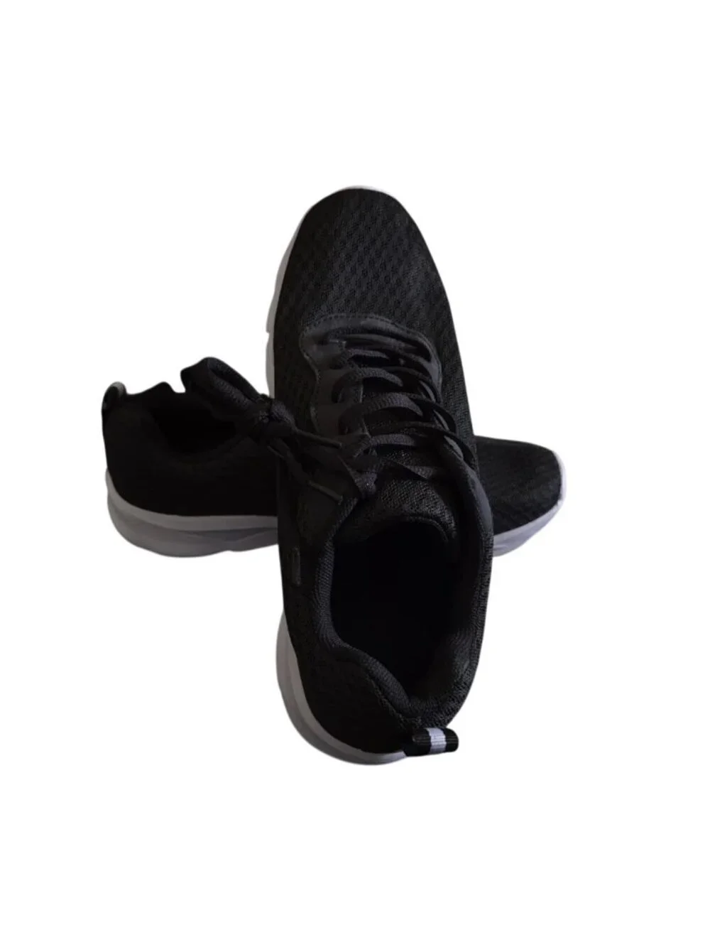 Mens Black Running Shoes Size 41 Lightweight Breathable Mesh Sneakers